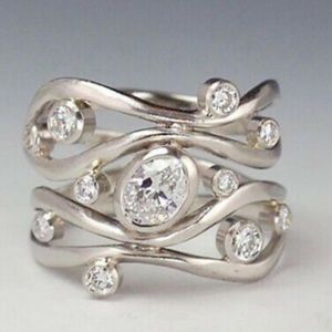 Elegant Silver Ring Jewerly Sampphire